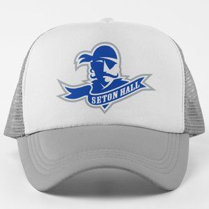 NEW Seton Hall Pirates Foam Trucker Snapback Hat 2-TONE GREY WHITE
